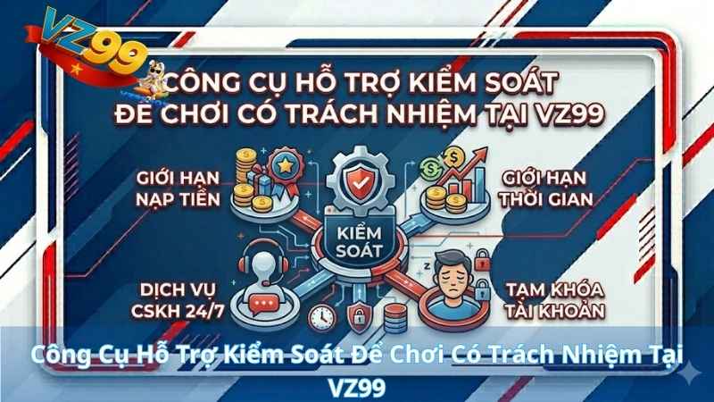CHƠI CÓ TRÁCH NHIỆM VZ99 (18+) Công Cụ Hỗ Trợ Kiểm Soát Để Chơi Có Trách Nhiệm Tại VZ99