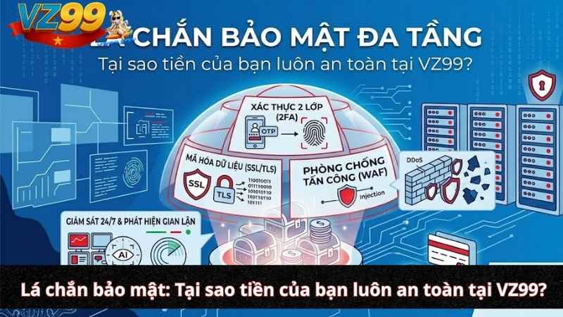 Quy trình nạp rút tiền VZ99 và hệ thống bảo mật cho ngư thủ Lá chắn bảo mật: Tại sao tiền của bạn luôn an toàn tại VZ99?